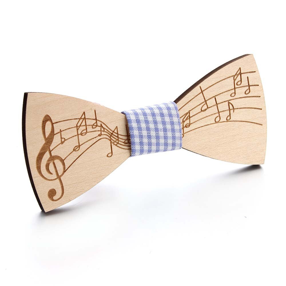 Træsløjfe mænds sløjfe naturligt håndlavet træ sløjfe noder: 3