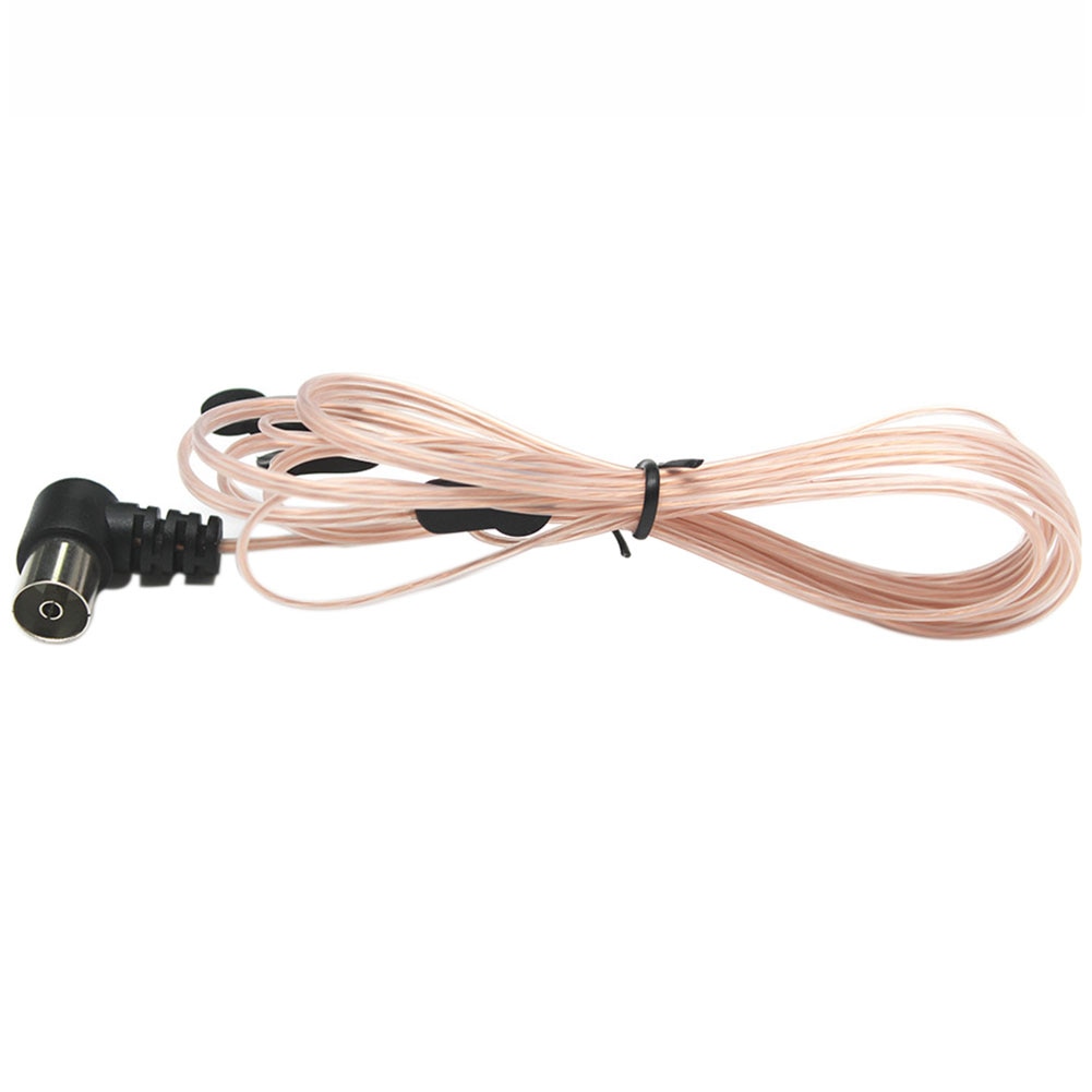 75 Ohm Sound Radio Antenna Stereo Connector HD Accessories Male Indoor Use For Receiver Home T Shape Dipole Transparent FM