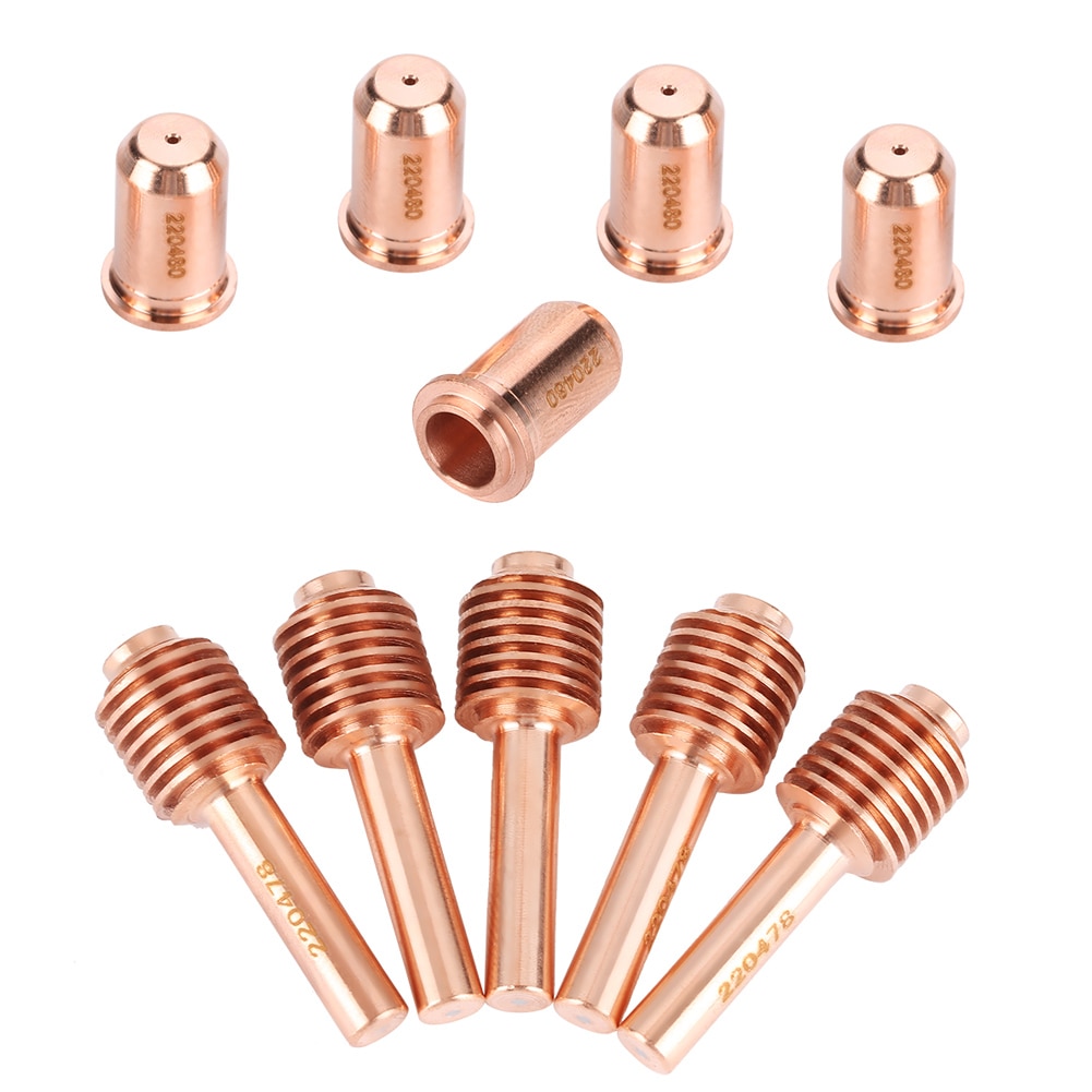 5pcs 220478 Electrode 5 Pcs 220480 Nozzle Tips Consumables For MAX 30 Cutter Torch Cutting Electrode Plasma Nozzle
