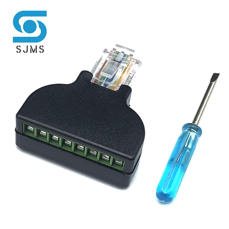 RJ45 Stecker auf 8 Pin AV Schraube Terminal Stecker Schraube Adapter Block Kabel Netzwerk Stecker Ethernet für CCTV Digitale Internet stecker