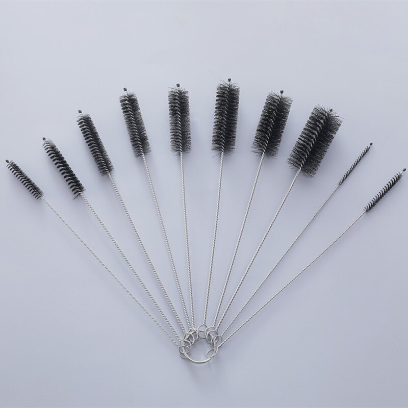 10 sztuk/zestaw butelka dla dziecka szczotki robić czyszczenia gospodarstwa domowego sutek szczotka robić butelek rury słomka szczotki butelka mleka czyste materiały: czarny