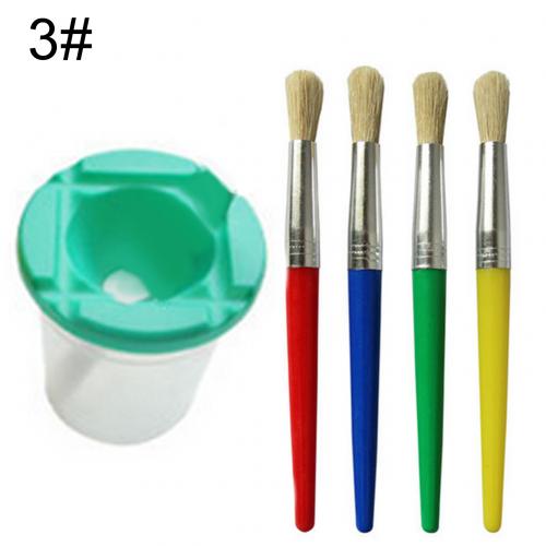 Creatives DIY Children Kids Paint Brush Pen Cup Scrawl writing brush Cup Paint Cup Painting Handmade Accessories Random Color: 3