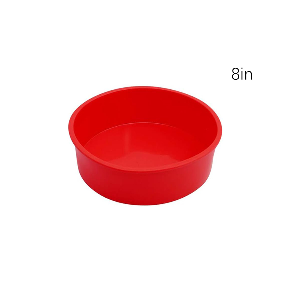 4 6 8 Inch Round Cake Pans Silicone Molds for Baking Layer Cakes Cheese Chiffon Rainbow Cake Baking Pans: Chocolate
