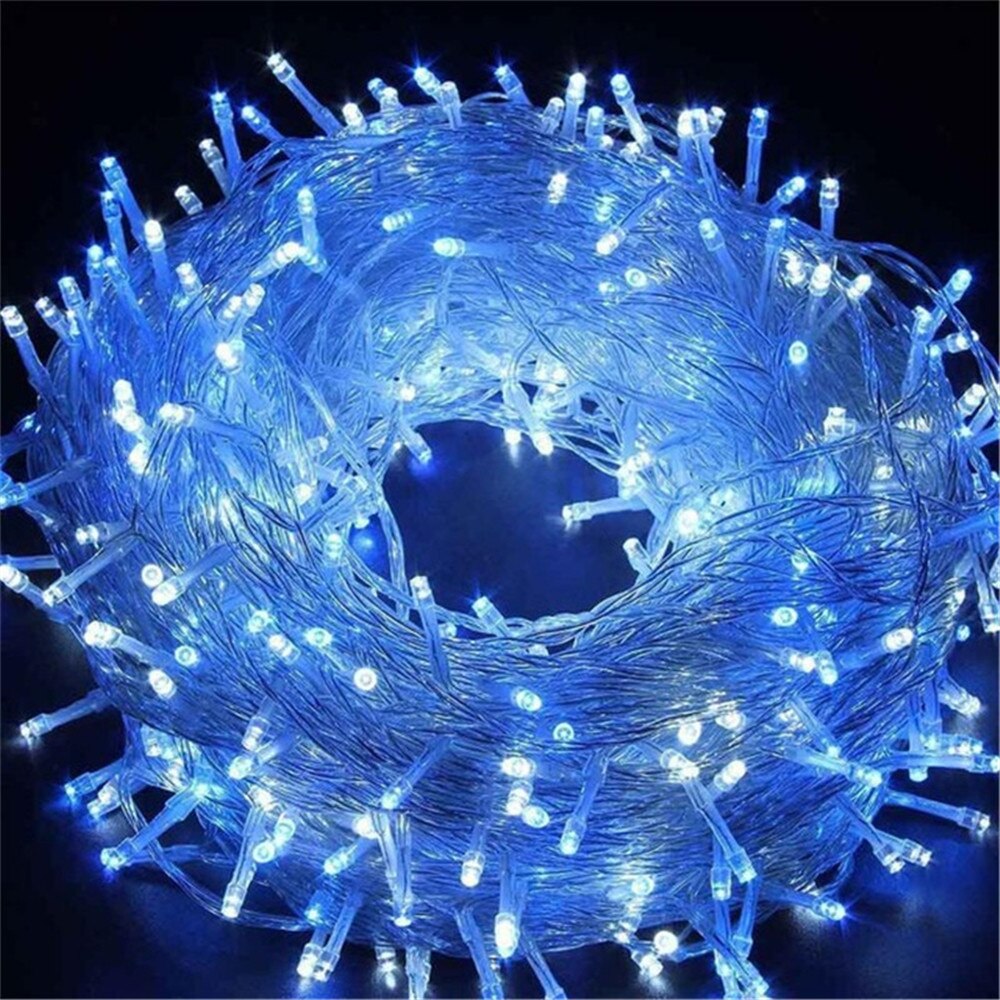 Led-julelys utendørs 100m 50m 30m 20m 10m 5m led-lyslenkedekorasjon til hjemmefest, bryllupsgirlander: Rgb / 6-10w