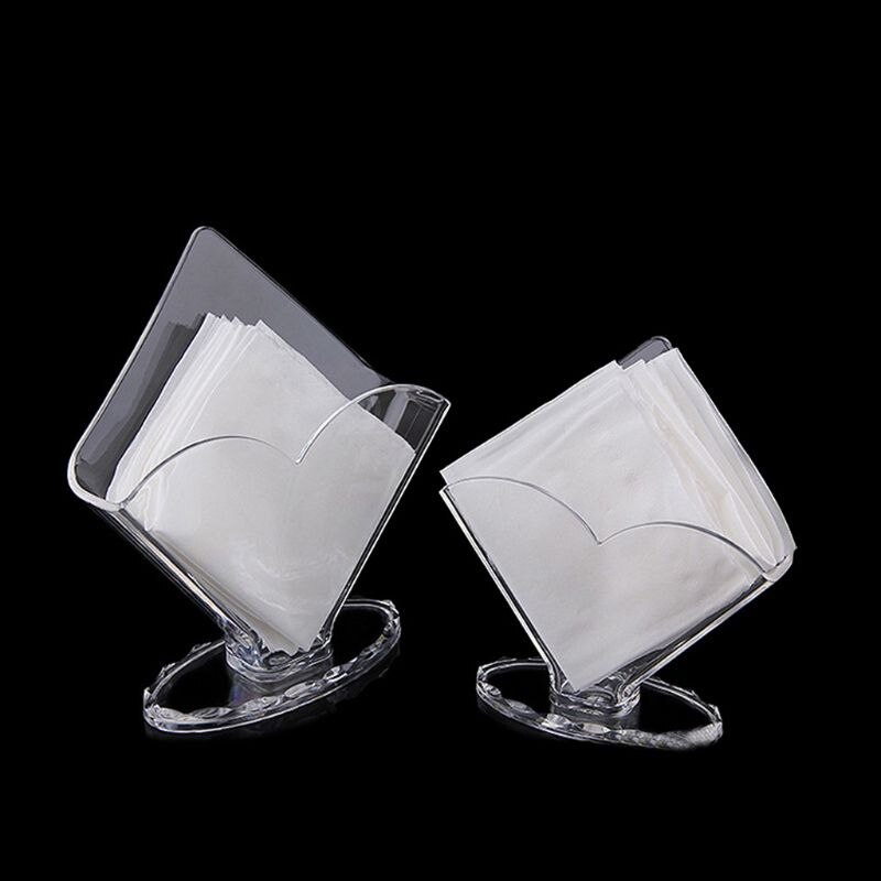 Clear Acrylic Napkin Holder Paper Serviette Dispenser Decorative Tissue Rack Box for Home Bar Hotel Dining Table Kitchen