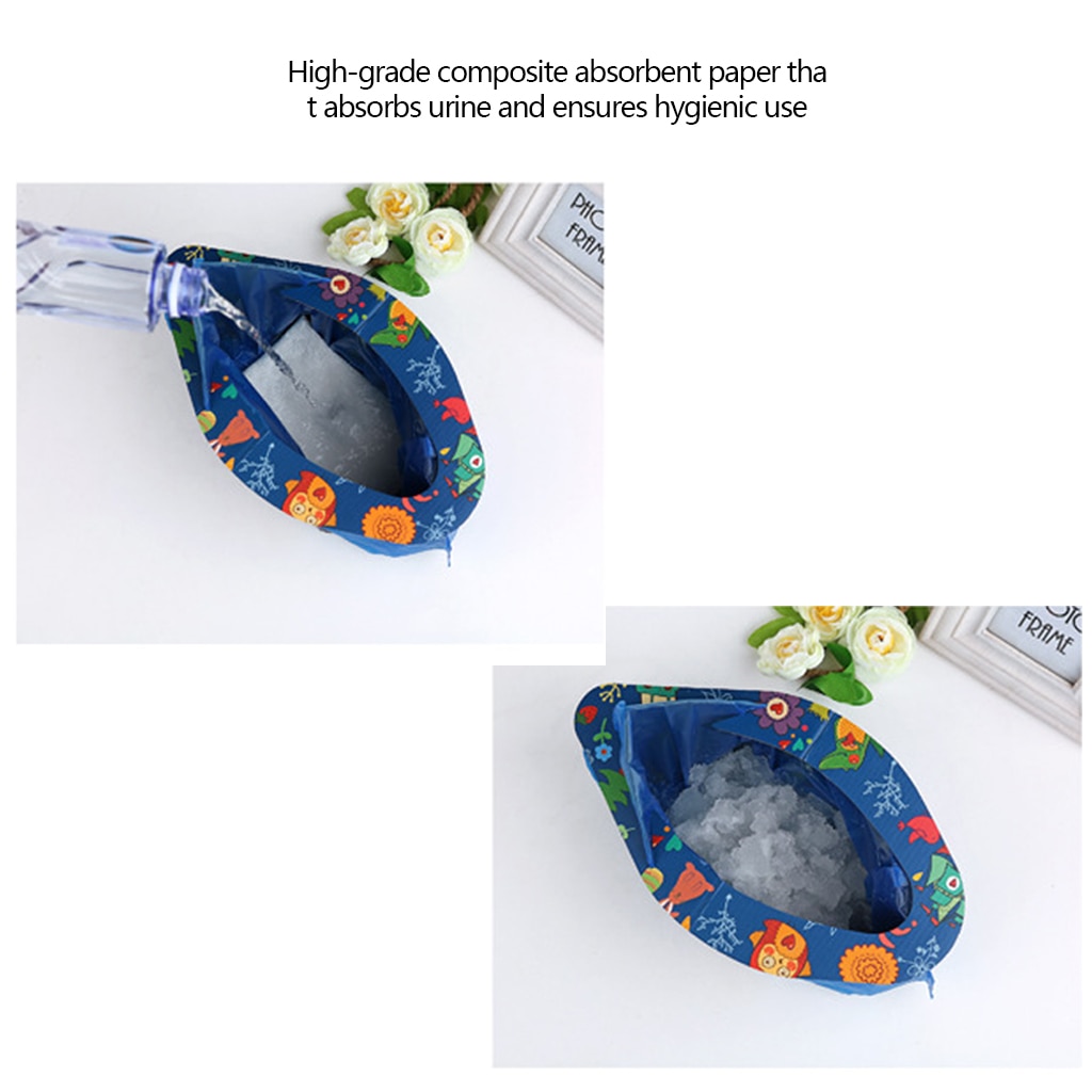 Orinal plegable portátil para coche, orinal de viaje para entrenamiento, orinal de emergencia infantil con bolsas de papel absorbentes para niños y bebés