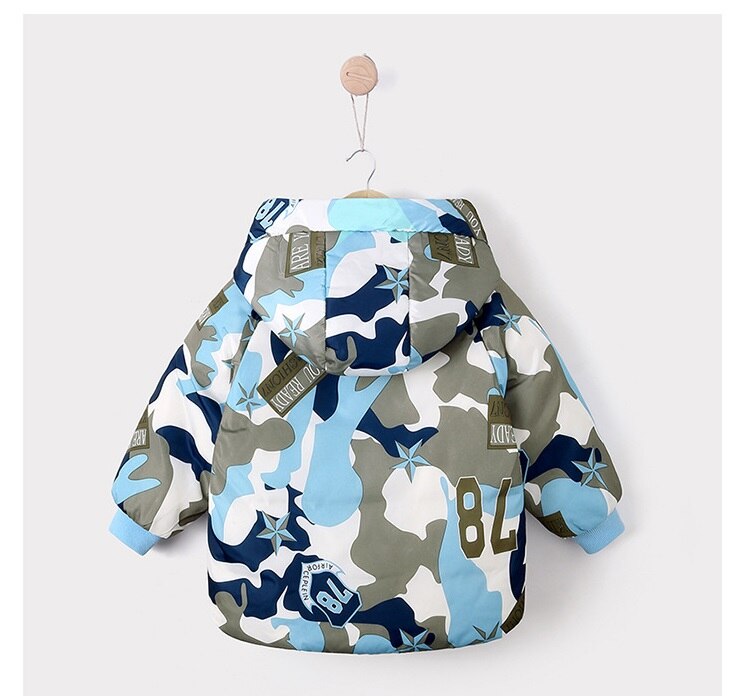 3-7 years old children baby down jacket thick winter boys and girls camouflage baby hooded autumn and winter warm jacket