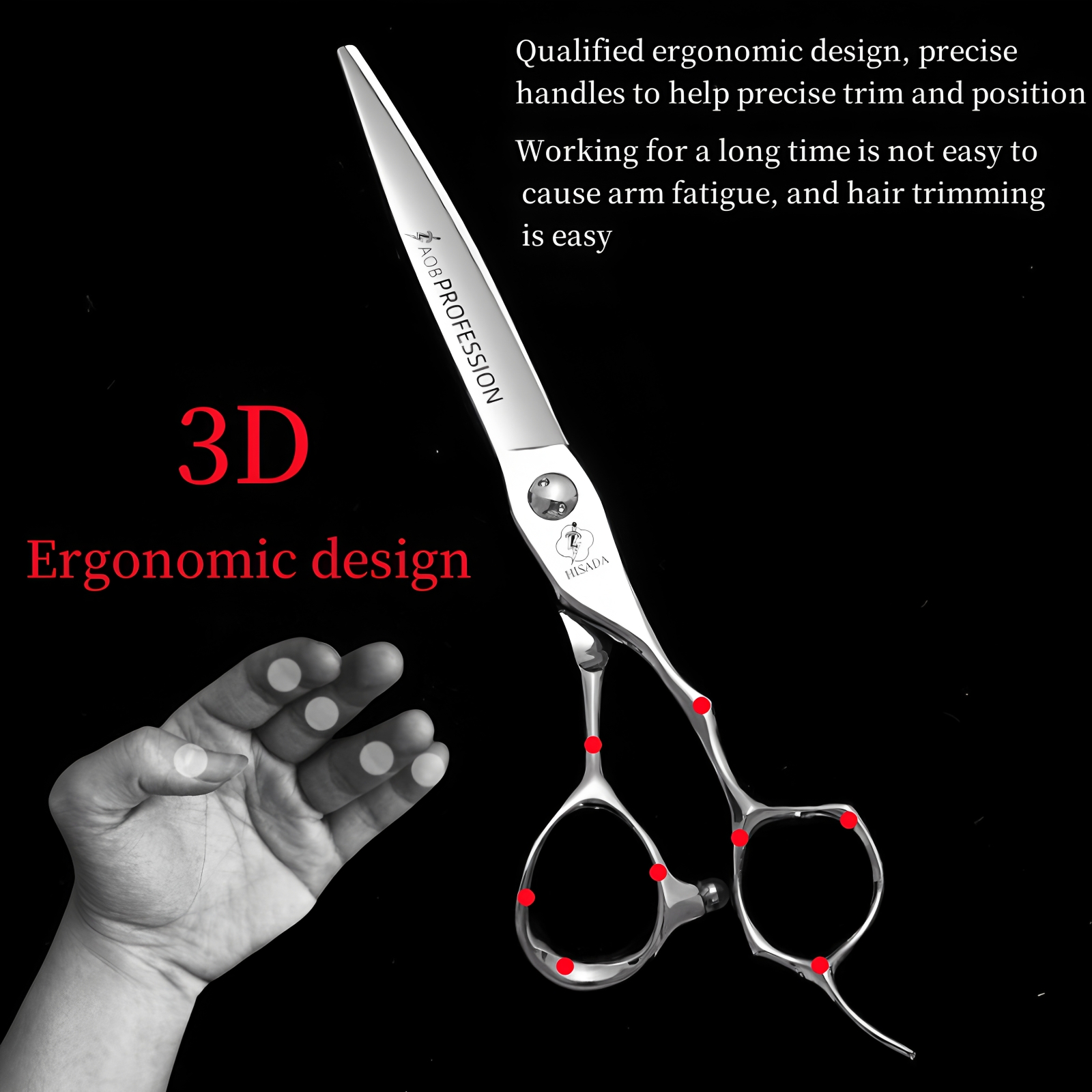 HISADA kappersschaar 6.0/6.5/7.0-inch professionele kappersschaar Japanse handgemaakte VG10 materiaal haar schaar
