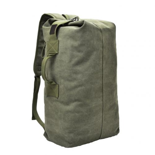 Moderna mochila de lona para hombre, portátil, para viajes al aire libre, mochila de lona de Color sólido, Mochila deportiva de gran capacidad, mochila para ciclismo de montaña: Army Green L