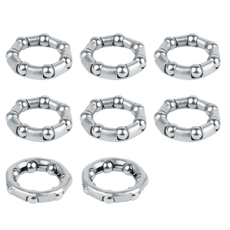 P88E 8pcs Bicicletas bicicleta Forquel Buardador soporte Bottoming Bolas acero carbono Retener los auriculares: Verde claro