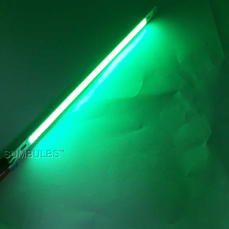 [Sumbulbs] 200x10MM 0422 10W luz LED COB tira lámpara DC 12-14V 1000LM verde amarillo rojo azul blanco cálido barra de luz blanca pura: Verde