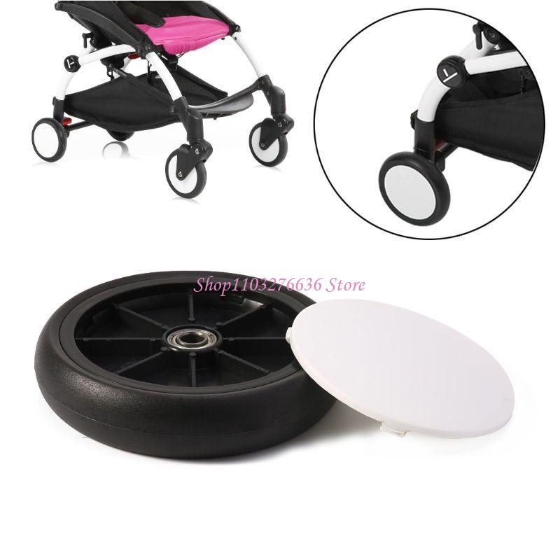 R6fd vervangende wielen voor kinderwagen zwarte duwkar accessoires 13.5cm