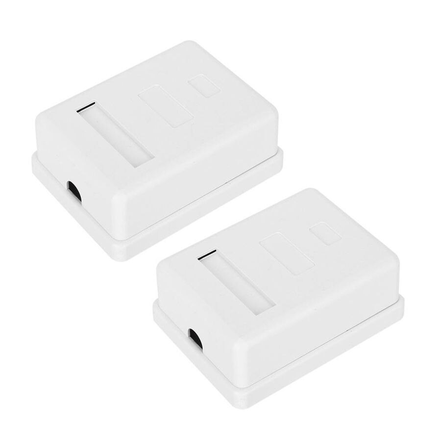 2pcs RJ45-8P8C Networks Box CAT6 Single Port Networks Wiring Surface Mounted Desktop Information Junction Box