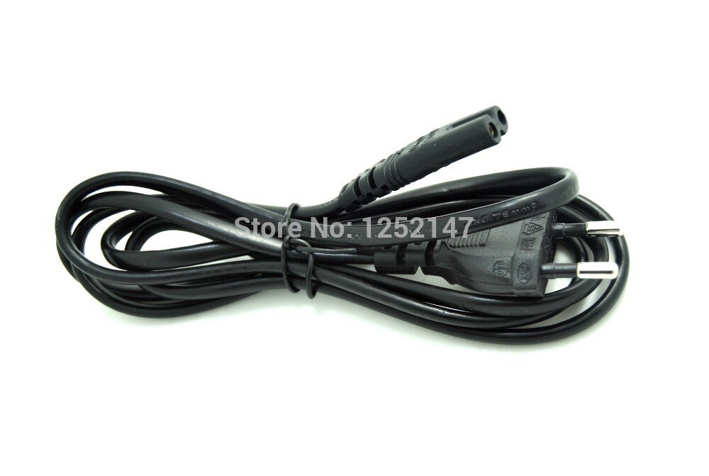 1.5 Meter 250V 2.5A Electric Wire Cable with EU Standard Plug for Power Supply Adapter Copper Black