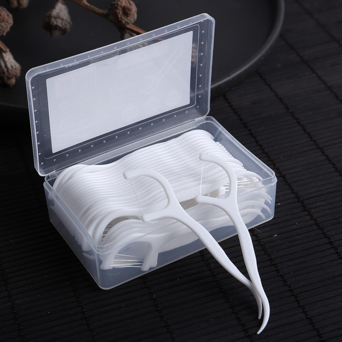 100pcs Dental Floss Flosser Picks Teeth Toothpicks Stick Tooth Clean Oral Care Interdental Brush Teeth Stick Floss Pick Cleaning