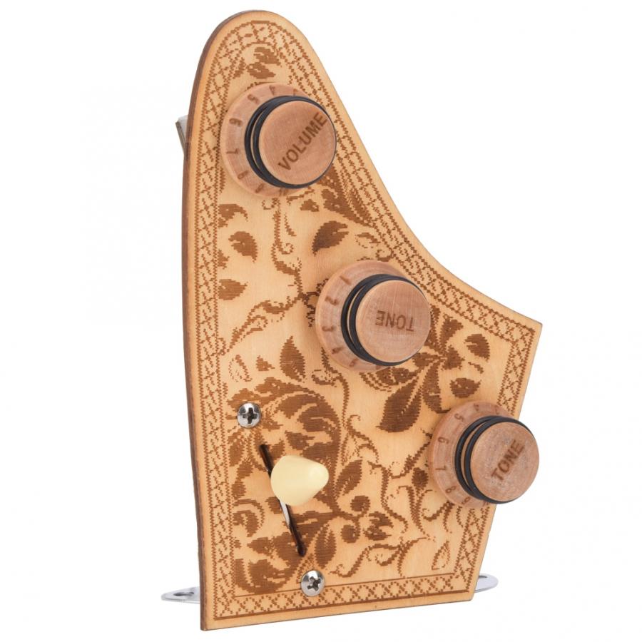 1 Set Pre-Wired 4 Strings Cigar Box Electric Guitar Pickup With Volume Tone