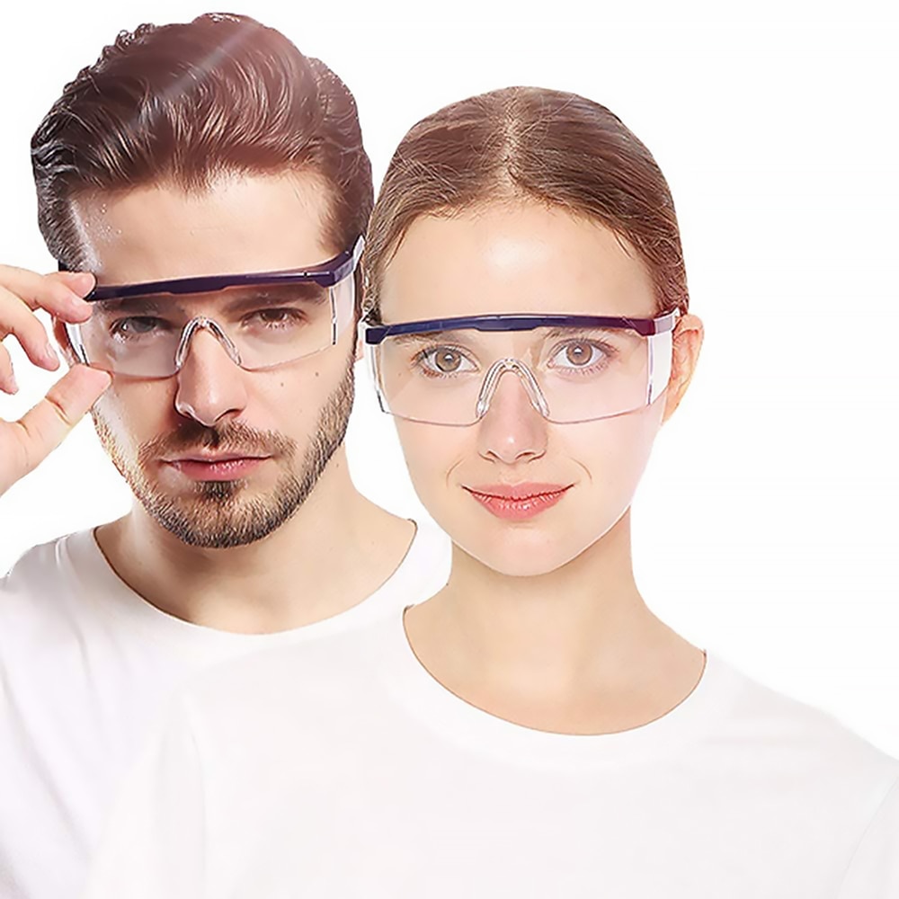20 Pcs Transparante Veiligheidsbril Veiligheidsbril Anti Dust Bescherming Rijden Brillen Geventileerd Lab Bril Anti Speeksel