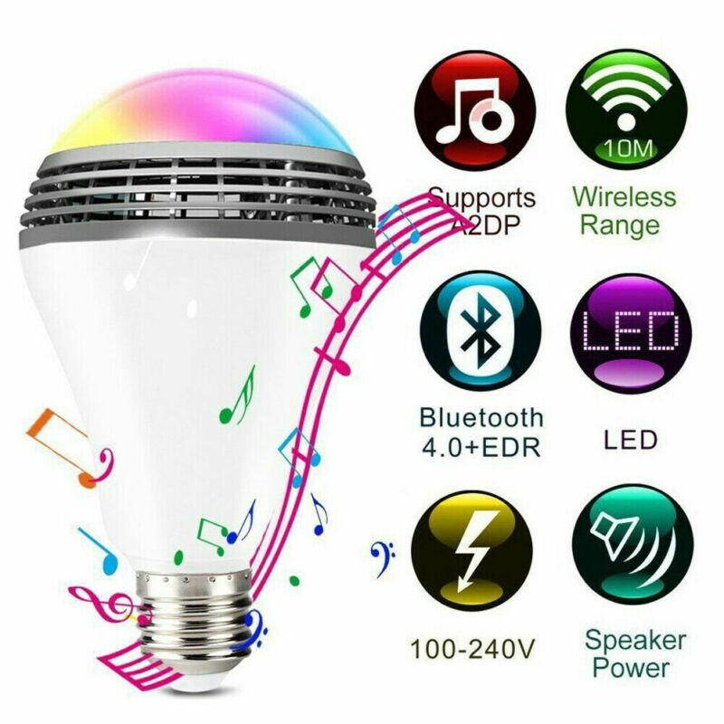 Familie Draadloze Bluetooth Dimbare Rgb Smart Led Lamp App Muziek Afstandsbediening Lamp