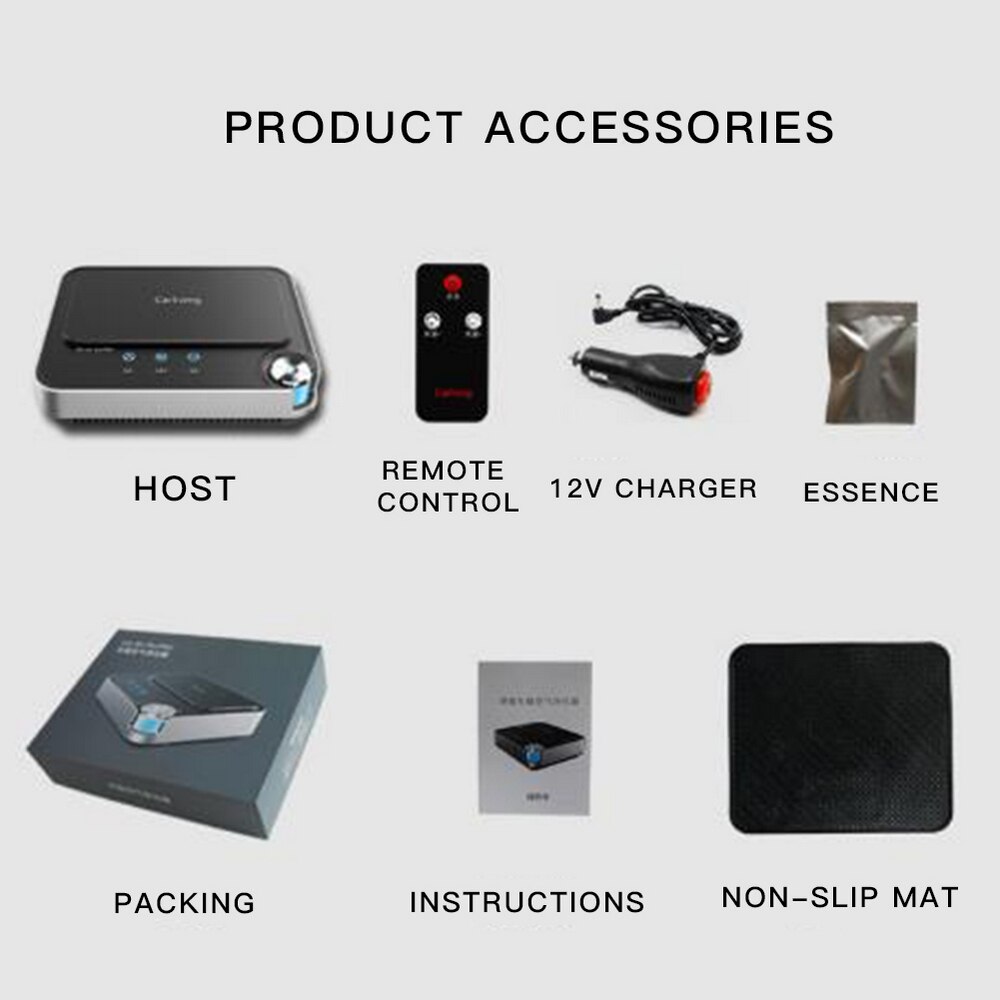 12V Car Air Purifier DC3.5 Interface HEPA Activated Carbon Negative Ion Purifies The Indoor Air In The Car To Remove Odor