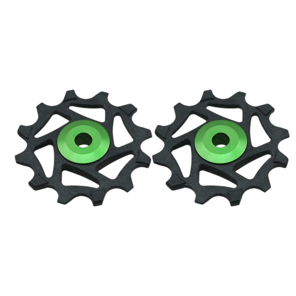 2Stck 12T Fahrrad Schaltwerk Rolle Rad für Sram XX1 X01 Shimano XTR Fahrrad Zubehör: Grün