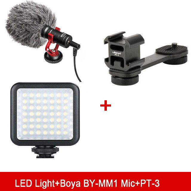 Zhiyun Smooth 4 Stabilizer Gimbal Adapter Accessories Triple Shoe Mount Extension Bar for Freevision vilta M Pro Moza mini S: Add Light Mic