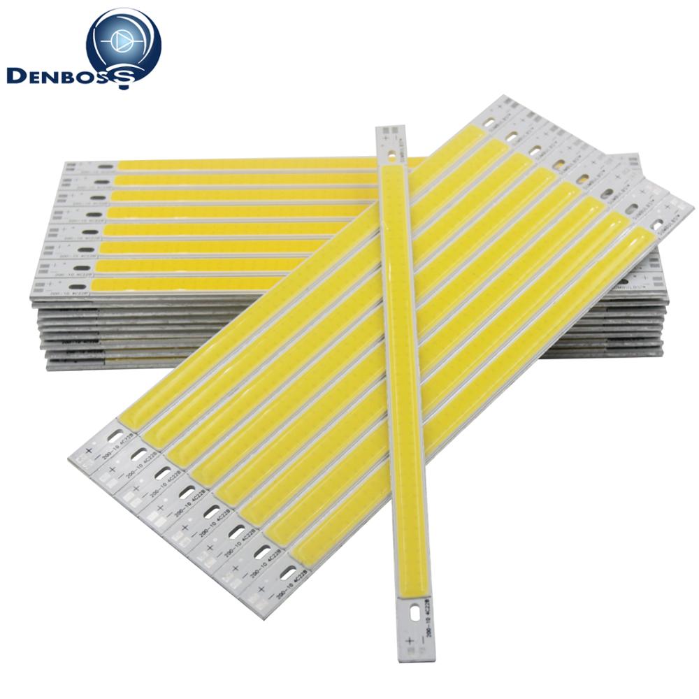 LED COB 200mm 10mm 12v cob led Strip light bulb source 10W Warm Nature White Blue Red Green Yellow FLIP Chip for auto light DIY