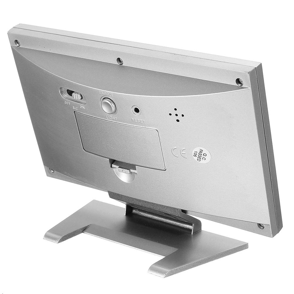 LCD Electronic Humidity Temperature Meter Humidity Monitor Clock Digital Thermometer Hygrometer Indoor Home Weather Station