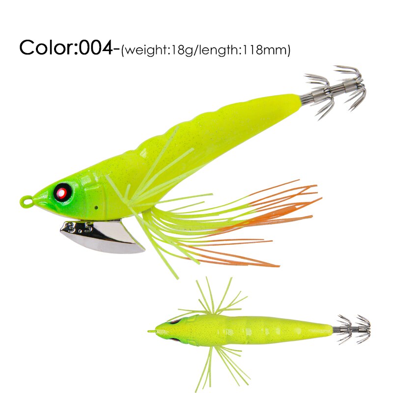 LETOYO 3.5 #18g Eging pesca adescare calamaro Jigging artificiale esca lancio calamaro gancio Jig per pesca in cavalla seppie attrezzatura per acqua salata totanare per seppia e calamari: 004