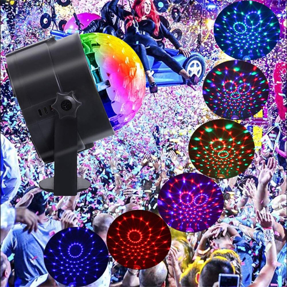 1 Pc Thuis Auto Dual-Purpose Sound Activated Roterende Disco Ball Dj Party Verlichting 3W 3LED Rgb Led podium Verlichting Met Afstandsbediening