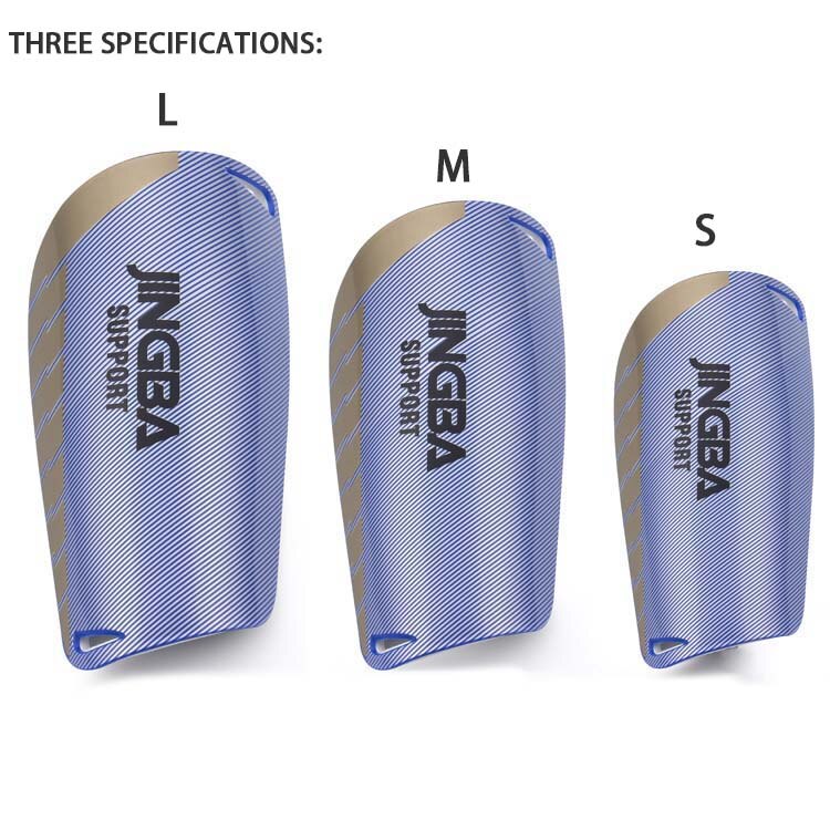 JINGBA wsparcie trening piłkarski dziecko protege piszczel piłka nożna adultes espinilleras de f tbol: Blue / L(9.5CMX18CM)