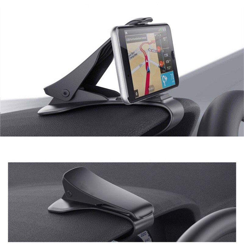 Rylybons Universal Antislip Zwarte Auto Telefoon Houder Dashboard Mount Clip Verstelbare Telefoon Stand Beugel voor iPhone Samsung Xiaomi