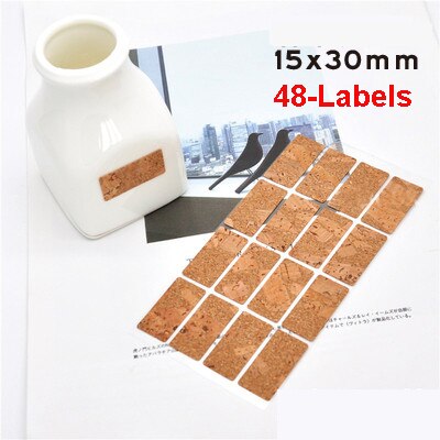 24/48 stuks handgemaakte houten etiketten, stickers, verpakkingsetiketten, afsluitlabels, keukenpotten, bekers, decoratieve labels, planner, album, zelfklevende sticker: B