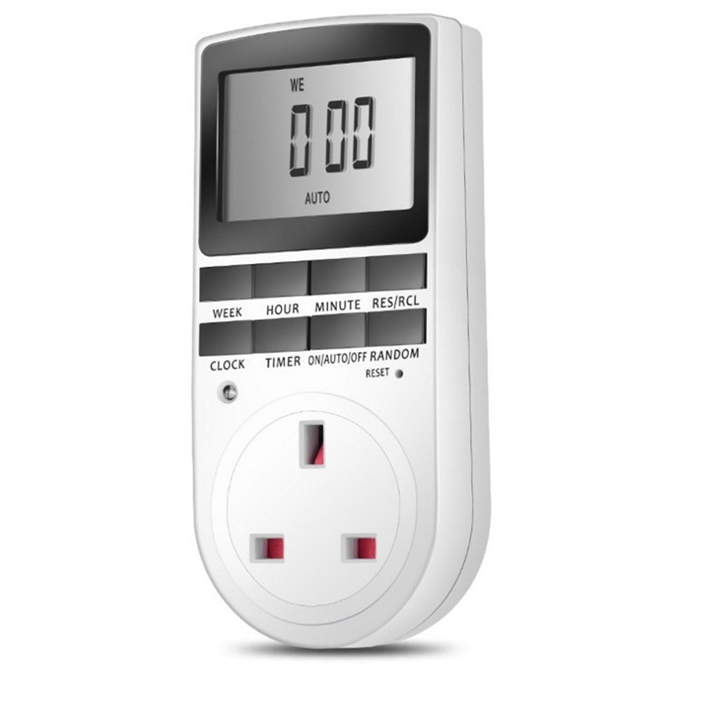 Digital Big Screen Timer Switch Socket Timer Power Meter Electronic Outlet Socket Programmable Setting For Household Device