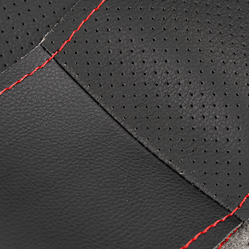Para Renault Logan 1 Sandero símbolo Clio Twingo Lada Largus Nissan Almera 3 G15 trenza de mano protector para volante de coche embellecedor de cuero