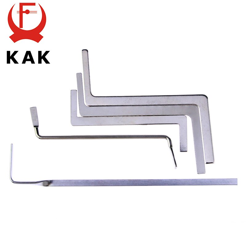 KAK 5PCS Locksmith Tools Stainless Steel Double Row Tension Wrench Tool Removal Hooks Lock Extractor Set Furniture Hardware