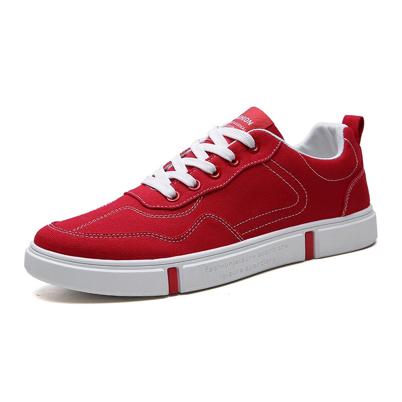 Sneakers mænd klassiske skateboard sko åndbare blonder fritidssko sportssko mænd sko sneakers: Rød / 7