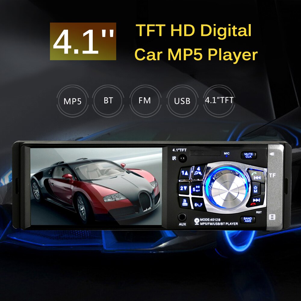 4.1 "TFT HD Digital Auto MP5 Player Auto Vedio Radio unterstützung USB/SD/TF FM mit Fernbedienung control Auto MP5 Player