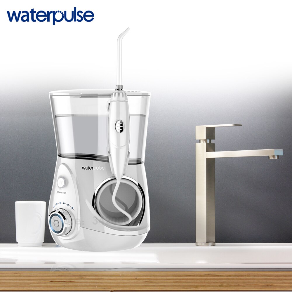 Waterpulse V660 12 pression Oral dentaire Flosser irrigateur V660 eau Pick avec 5 buses outils d'hygiène buccale Irrigation orale