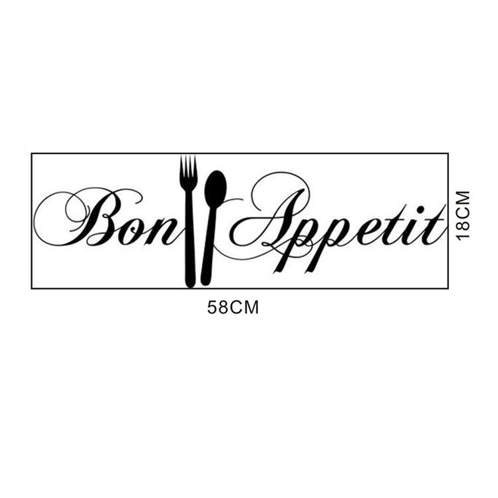 Genieten Van Uw Kok Tijd Keuken Regels Bon Appetit Quotes Muurstickers Voor Thuis Decoratie Waterdicht Muurschilderingen Diy Vinyl Decals