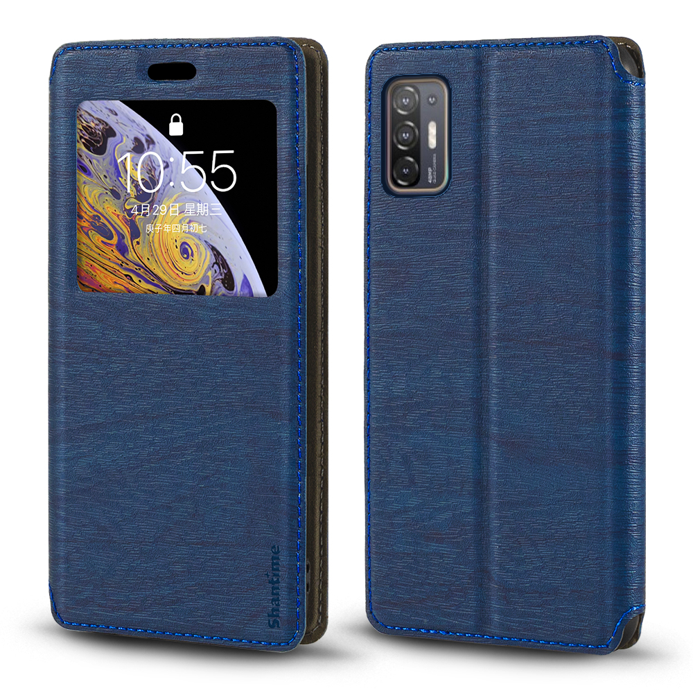 For HTC Desire 21 Pro 5G Case For HTC Desire 21 Pro 5G View Window Cover Invisible Magnet and Card Slot and Stand