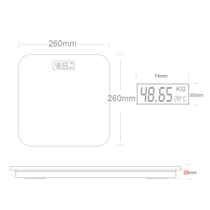 Bathroom Scales Accurate Smart Electronic Digital Weight Home Floor Health Balance LED Digital Bathroom Weight Scale