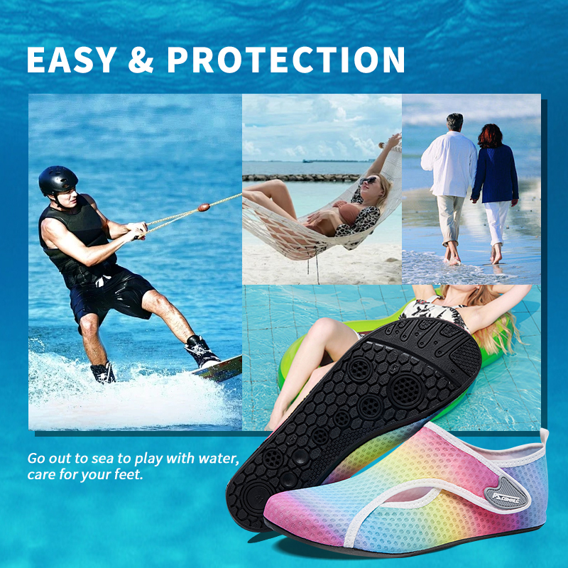 Schnell trocknende Wasserschuhe, rutschfest, atmungsaktiv, Sommer-Aqua-Strandsandale, flacher Schuh, Strand-Slipper für Männer und Frauen, Bach-Schuhe, 1 Paar
