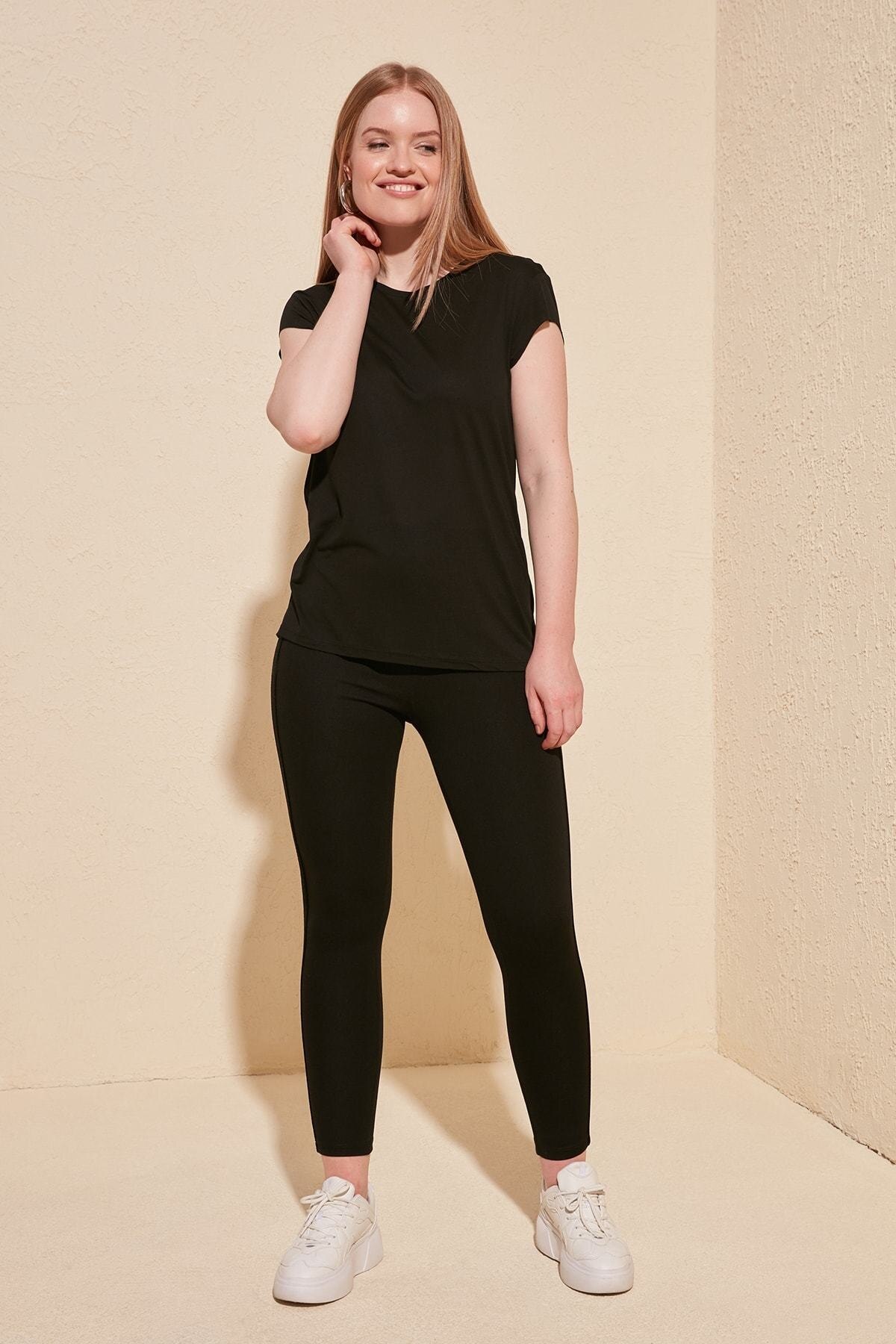 Trendyol Kanten Lurex Spliced Leggings TWOAW20TA0078