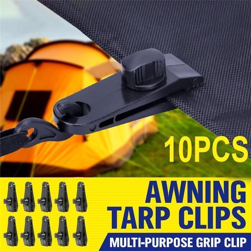 10 st zelt clips plan clips set tälthool markisklämma klämma presenning set presenning clip snap tält vandring camping överlevnad dra åt