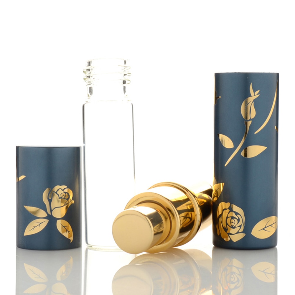 Kukkakuvioinen hajuvesipullo matka uudelleen täytettävä tyhjä hajuvesipullo sumutin kosmetiikkasäiliö suihkepullo tuoksupumppu annostelija