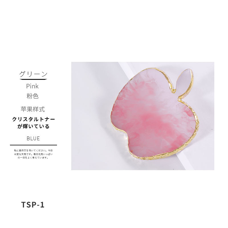 Resin Agate Nails Color Palette For Nails Art Decoration Heart Stars Shape Pink Clear Nail Display Shelf Color Drawing Pallet: black