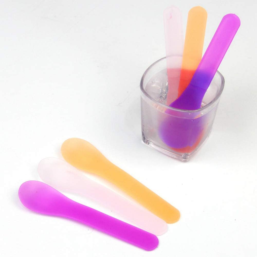 10/20/30Pcs Color Changing Plastic Ice Cream Spoons Changes Color When Cold Durable Reusable Colorful Plastic Dessert Spoons