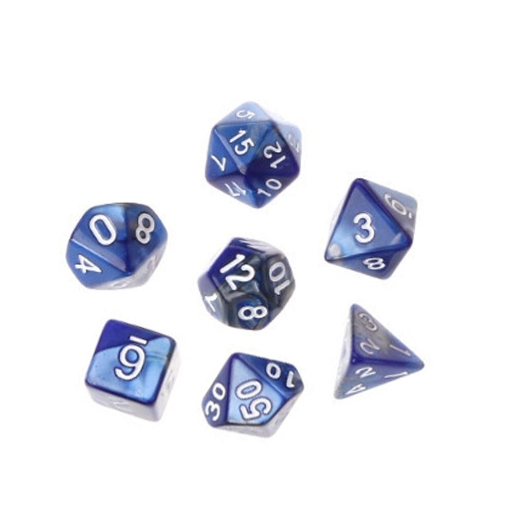 7 teile/satz Würfel Digitale Multi Sided Acryl Würfel Für RPG Dungeons Und Drachen Bord Spiele Würfel