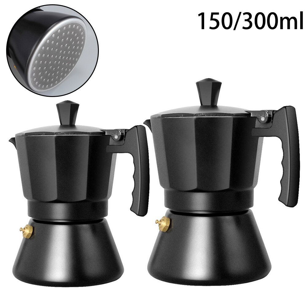 Aluminum Moka Espresso Coffee Maker Percolator Induction Cooker Pot 150/300ML Kitchen Stovetop Coffee Maker Moka Pot Mocha Latte