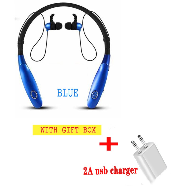 Auricolare Bluetooth 34Hr Cuffie Senza Fili In Esecuzione Sport Suono Basso Auricolare Con Microfono Per Il Iphone Xiaomi Auricolari: BLUE GIFT UC